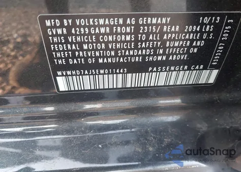 2014 Volkswagen Gti Driver's Edition из США, поврежденный, VIN WVWHD7AJ5EW011443